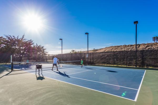 lighted tennis courts